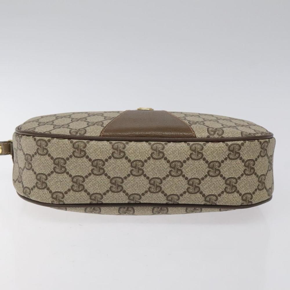 GUCCI GG Supreme Web Sherry Line Clutch Bag PVC Beige Gold 89 01 034 Auth 119132 - Picture 6 of 16
